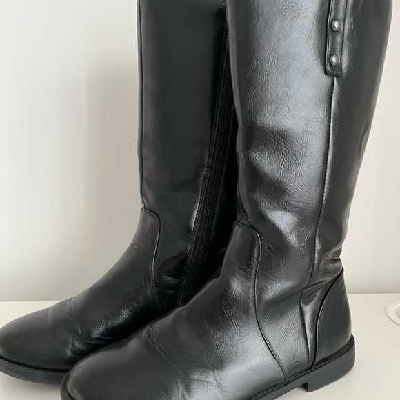 Girls Black Fashion Boots Size:4 - Picture 5 of 5